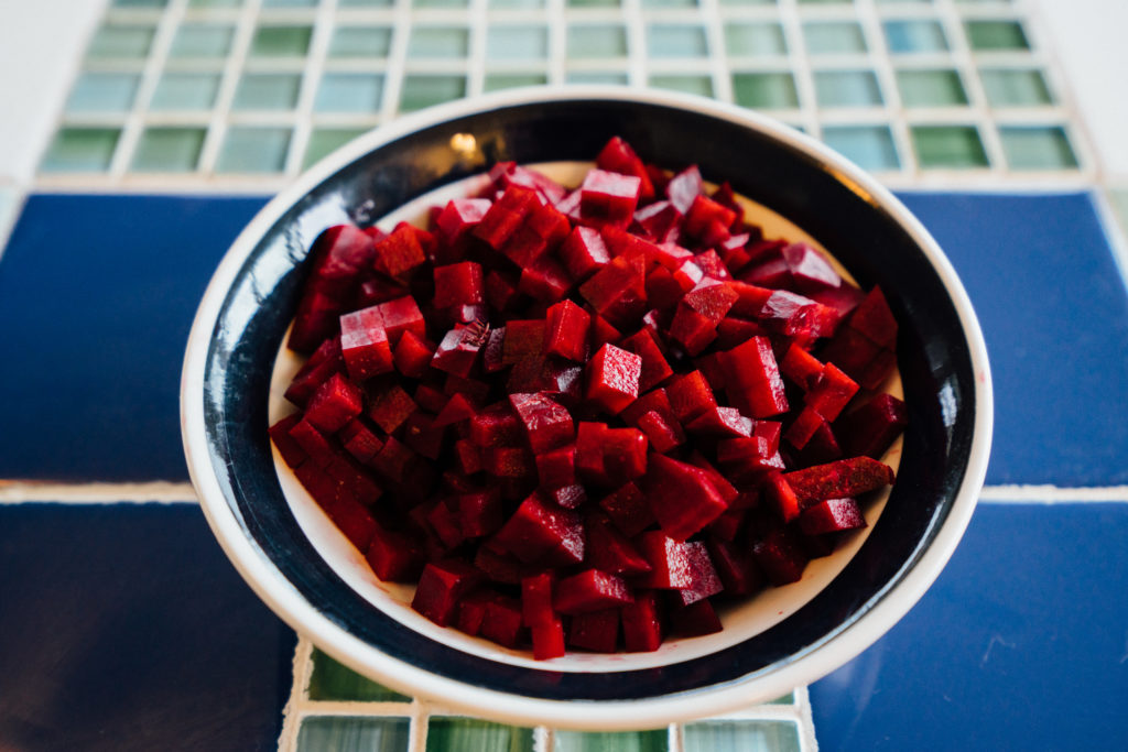 Picture of diced beets